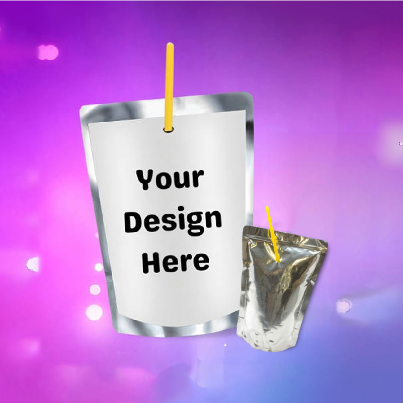 Party Event Supplier - Custom Juice Pouch Label, Personalized Party