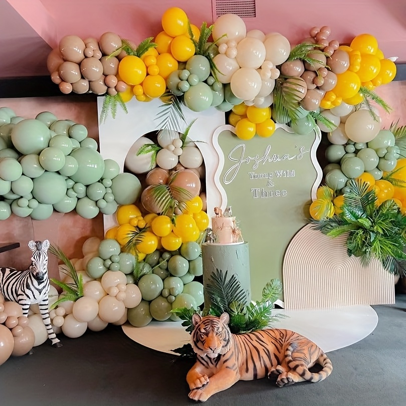 Balloon Arch Kit - 146pcs Sage Green Yellow Balloon Arch