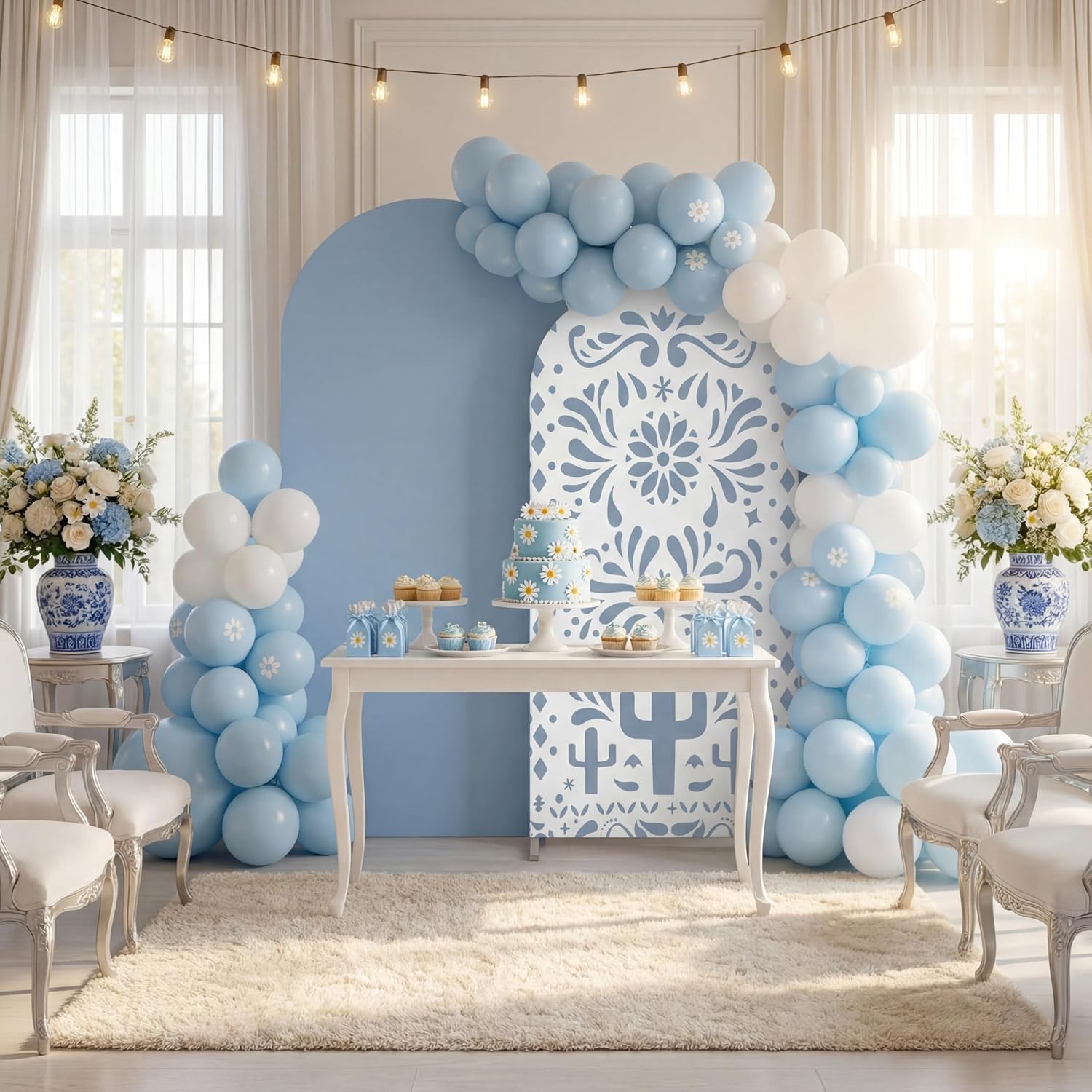 Custom 2-sided Mexico Cielito  - đánh giá và giá Dessert Table Backdrop