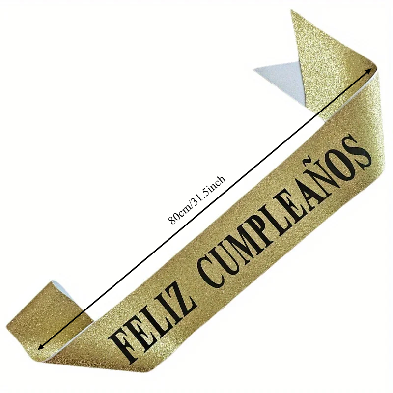 Gold Glitter Feliz Cumpleaños  - đánh giá và giá Birthday Sash Glitter