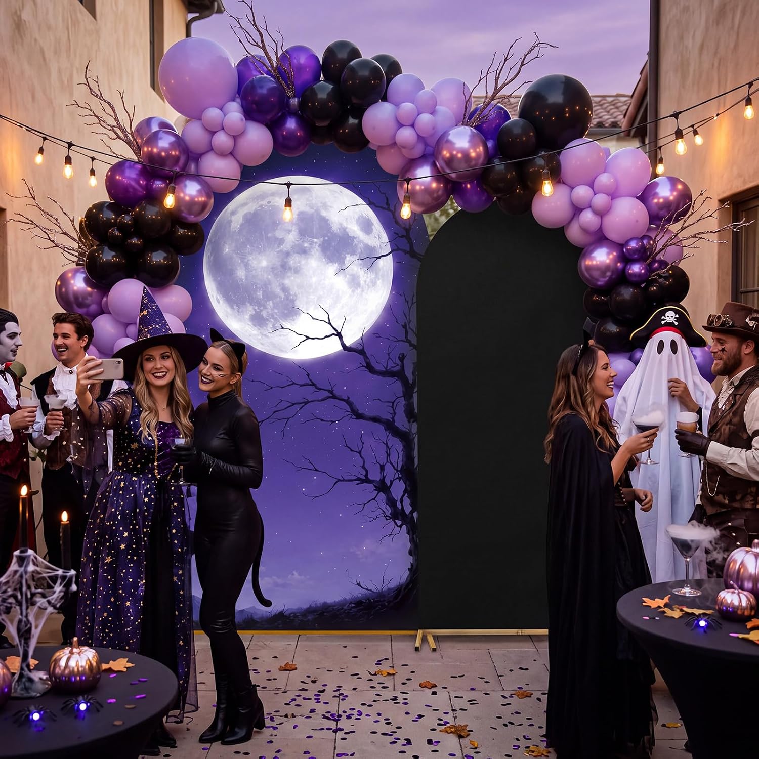 Custom 2-sided Halloween Holid - đánh giá và giá Dessert Table Backdrop