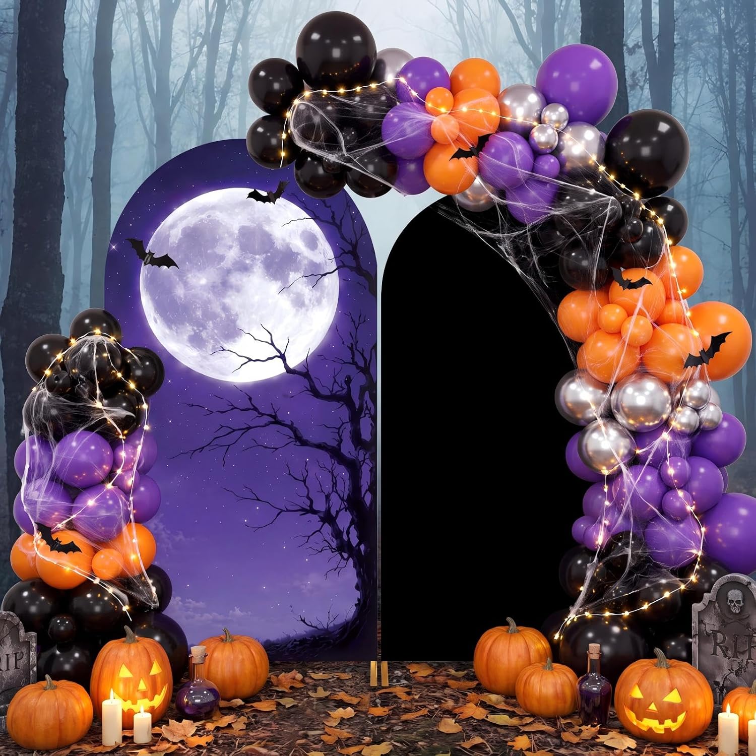 Custom 2-sided Halloween Holid - đánh giá và giá Dessert Table Backdrop