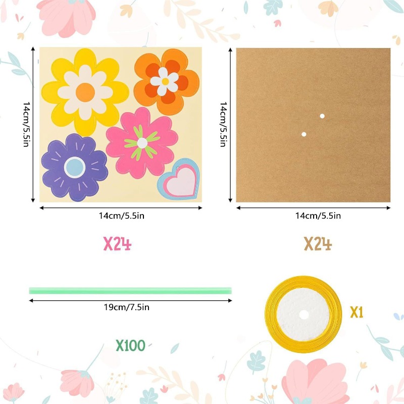 100Pcs DIY Flower Bouquet Kit  - đánh giá và giá Papercraft Supply Ribbon