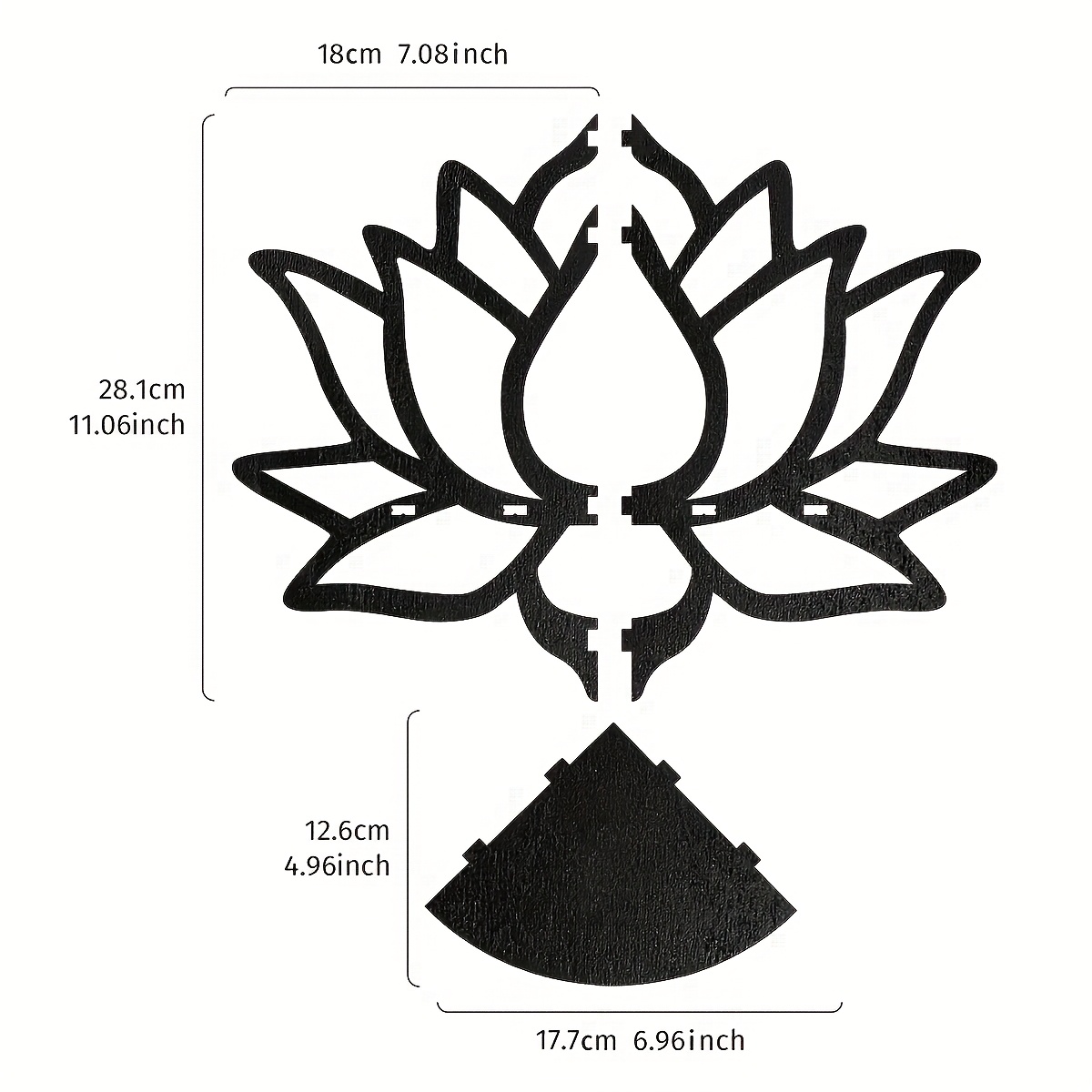 Lotus Corner Floating Shelf, H - đánh giá và giá Flower Wall Panel