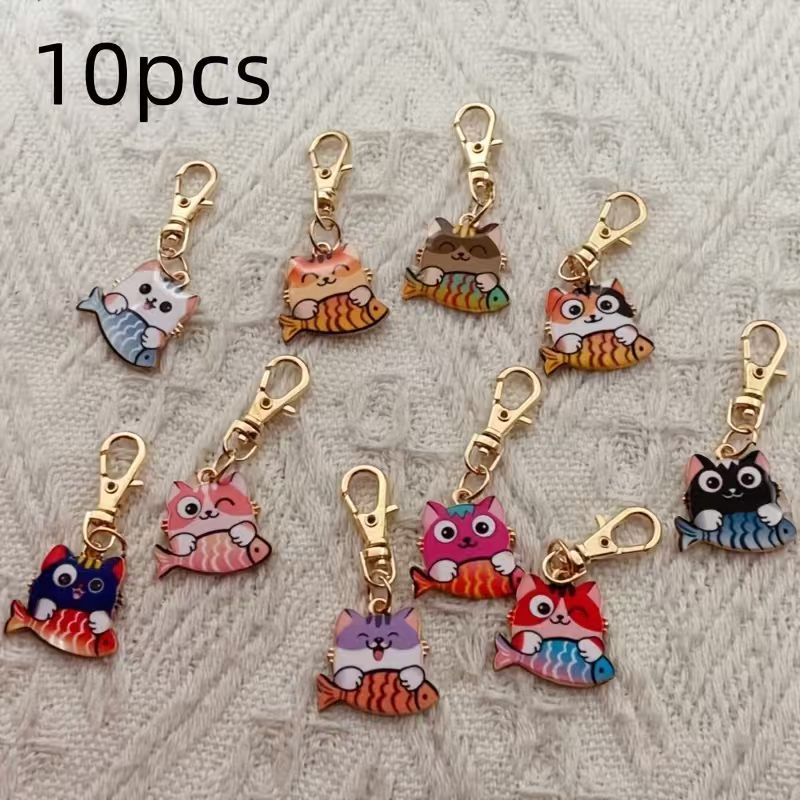 10pcs alloy printed cat keycha - đánh giá và giá Event Party