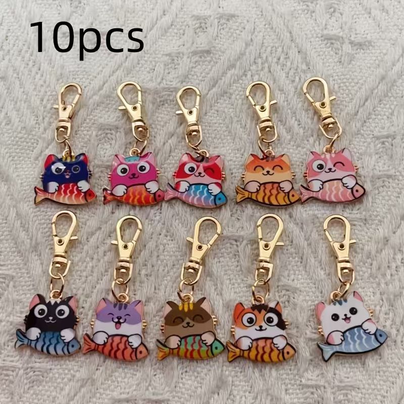 10pcs alloy printed cat keycha - đánh giá và giá Event Party