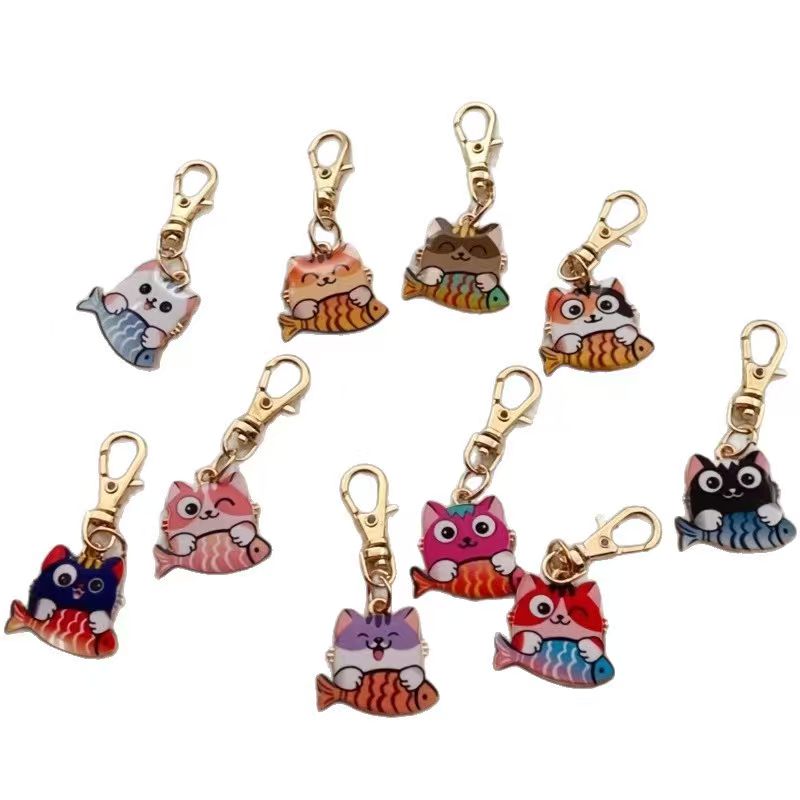 10pcs alloy printed cat keycha - đánh giá và giá Event Party